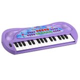 Piano De Teclado Raimy Mini Para Crianças De 32 Teclas Com Microfone Roxo
