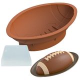 Forma De Bolo Frutasky Football 30cm De Silicone Antiaderente Com Raspador