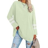 Blusa Túnica Feminina Larmliss De Tamanho Grande, Gola Redonda, Manga Comprida