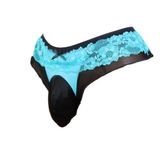 Biquíni Com Fio Dental Pouch Panties Aishani Lace Thong Para Homens