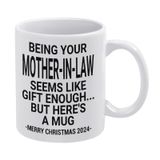 Caneca De Café Wwv Being Your Mother-in-law Gift 325 Ml Branca