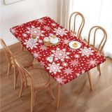 Toalha De Mesa Fiokroo Christmas Snowflakes Para Retângulo De 4 Pés
