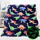 Manta Kivee Dinosaur Glow In The Dark Para Meninos 50x60