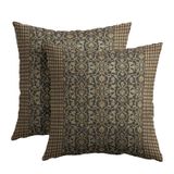 Capas De Travesseiro Kawani Brown Antique 50x50cm Vintage Floral