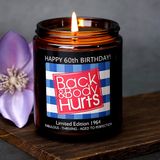 Presente De Vela Perfumada De Lavanda De 60º Aniversário Para Mulheres E Homens