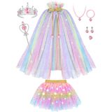 Roupas De Vestir Princess Up Popsunny Para Meninas De 3 A 6 Anos Com Luz
