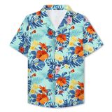 Camisa Sangtree Boys Havaiana De Manga Curta Floral 5-6y Azul
