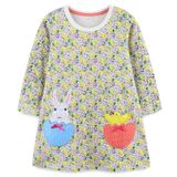 Vestido Grátis Lu Para Meninas, Natal, Manga Comprida, Algodão 6t