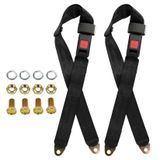Kit De Cinto De Segurança Ajustável De 2 Pontos Para Scooter De Mobilidade Preto