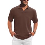Camisa Polo Hodaweislop Masculina De Malha Com Decote Em V Tamanho Xxxl