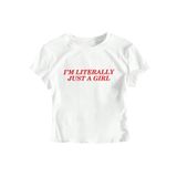 Camiseta Feminina Soly Hux Camiseta Infantil Y2k Gráfica Branca Tamanho L