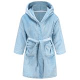 Roupão De Banho Infantil Ecgk Com Capuz Para Meninos E Meninas Lake Blue 4-5t