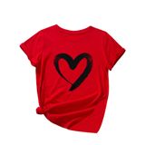 Camiseta Feminina Soly Hux Com Estampa De Coração Vermelho Xs De Manga Curta