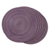Placemats Funwheat, Conjunto De 8 Trançados Redondos, Resistentes Ao Calor, 38 Cm