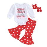 Roupas Twopumpkin My First Valentines Day Baby Girl 12-18m