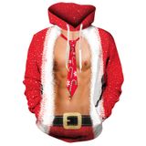 Suéter De Natal Zengents 2024 Ugly Santa Claus Hoodie Masculino