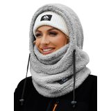 Máscara De Esqui De Lã Balaclava Velai Para Homens E Mulheres, Cinza De Inverno