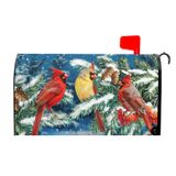 Capa De Caixa Postal Kawani Winter Red Birds Christmas 65x53cm