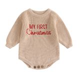 Roupa De Bebê Adobabirl My First Christmas Sweater Macacão