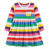 Vestido Hongshilian Cartoon Applique Festa Jersey Cotton Girl
