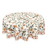 Toalha De Mesa Absop Vintage Floral Redonda 152cm Poliéster