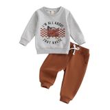 Roupa De Ação De Graças Amnnchya Toddler Baby Boy Turkey Print