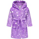 Roupão De Banho Ecgk Com Capuz Para Meninas Purple Star De 6 A 8 Anos