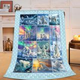 Cobertor Mecowcm Cute Polar Bear Fleece Throw 100x125cm