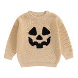 Suéter Pivanzore Baby Halloween Com Estampa De Abóbora Unissex 12-18m
