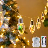 Globo De Neve De Natal Lights Brightown 7,5 Pés Com Enfeites