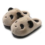 Chinelos Wyike Panda Plush Animal Warm Femininos Marrons Tamanho 39
