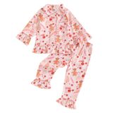 Conjunto De Pijamas Multitrust Para Bebês E Meninas Com Babados De Algodão De 12 A 18 Meses