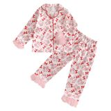 Conjunto De Pijama Fadfeas Para Crianças E Meninas De Natal De 3 A 4 Anos Com Laço