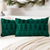Capas De Almofada Otostar Xmas Short Wool Velvet Green