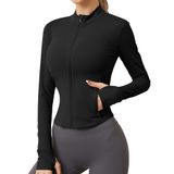 Jaqueta De Treino Akewei Athletic Tops Para Mulheres Preta Tamanho M