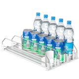 Organizador De Bebidas Kuukikv 2024 Para Geladeira Com 3 Fileiras Brancas