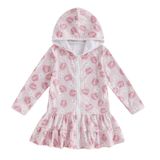 Roupa De Banho Mokoggiri Com Capuz Terry Para Menina De 4 A 5 Anos