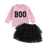 Roupas De Halloween Para Meninas Pequenas: Moletom E Saia Tutu