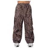 Calças Wdirara Com Estampa De Leopardo Femininas Elásticas De Cintura Alta Plus Size