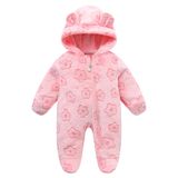 Macacão Mokitoni Newborn 0-3m Com Capuz E Casaco De Neve