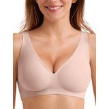 Sutiã Sem Costura Sem Fio Letsjoli Deep V Push Up Nude Para Mulheres
