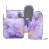 Conjunto De Acessórios De Cozinha, Luvas De Forno, Porta-panelas, Roxo