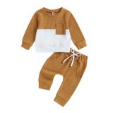 Roupas Pivanzore Baby Boy Outono/inverno, 2 Peças De 0 A 6 M, Marrom