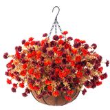 Flores Artificiais De Outono Em Vasos Resistentes A Uv (laranja)