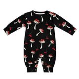 Macacão Auhomea Mushroom Newborn Baby De Algodão De Manga Comprida