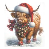 Tampa Magnética Para Máquina De Lavar Louça Exnundod Highland Cow Christmas