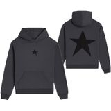 Moletom Foidiccx Y2k Graphic Star Vintage Aesthetic Cinza Escuro