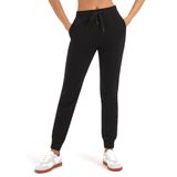 Calça De Moletom Zylioo Tall Para Mulheres Pretas Com Bolsos