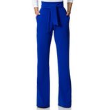 Calças Femininas Lucuna Slim Fit, De Cintura Alta, Azul