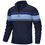 Suéter Masculino Dokasin Com Zíper E Gola Simulada De Inverno